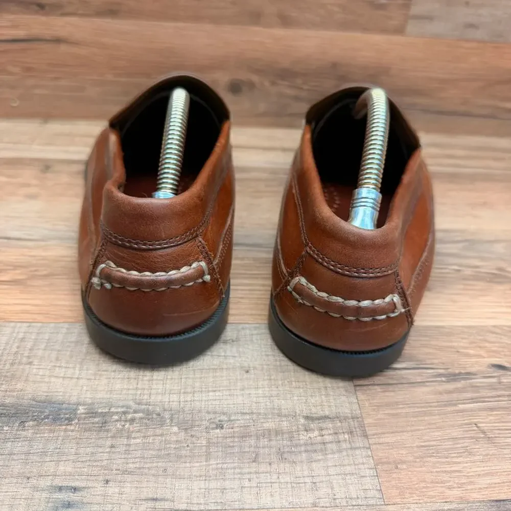 L.L. Bean Men's size 10D brown Leather Slip-On Moccasin Loafers